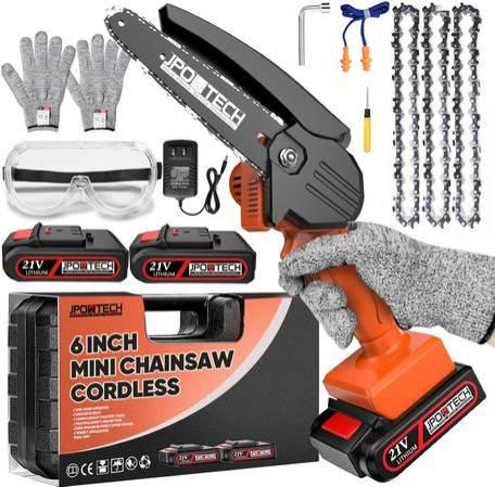 Mini Chainsaw Cordless 6-Inch with 2 Batteries & Security Lock, Small.jpg