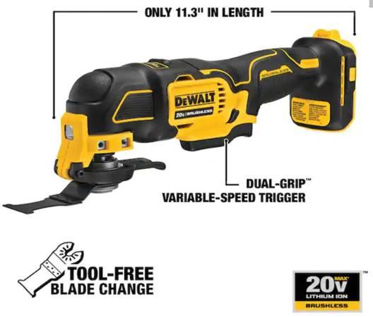 BRAND NEW Dewalt Oscillating Multi Tool 20V. Tool Only, and the blade.jpg