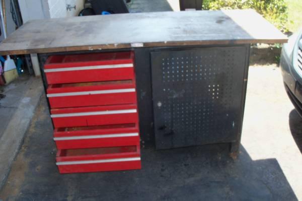 Sears work bench, table, tool chest, Delivery too.jpg