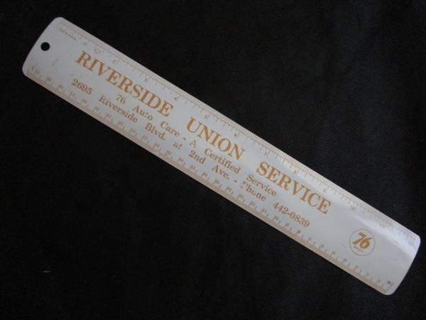 Petroliana  - Riverside Union 76 Service Station Ruler - Roseville, Ca.jpg