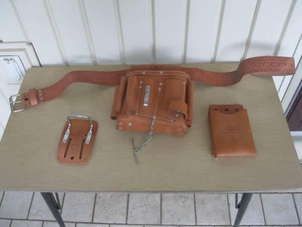 New 4-Pc CLC Leather Electrical Pouch, Belt, Hammer Holster,Tool Pouch.jpg
