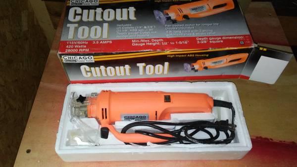CUTOUT TOOL: #42831 ~ HARDLY USED, WITH BOX, 'CHICAGO ELECTRIC POWER T.jpg